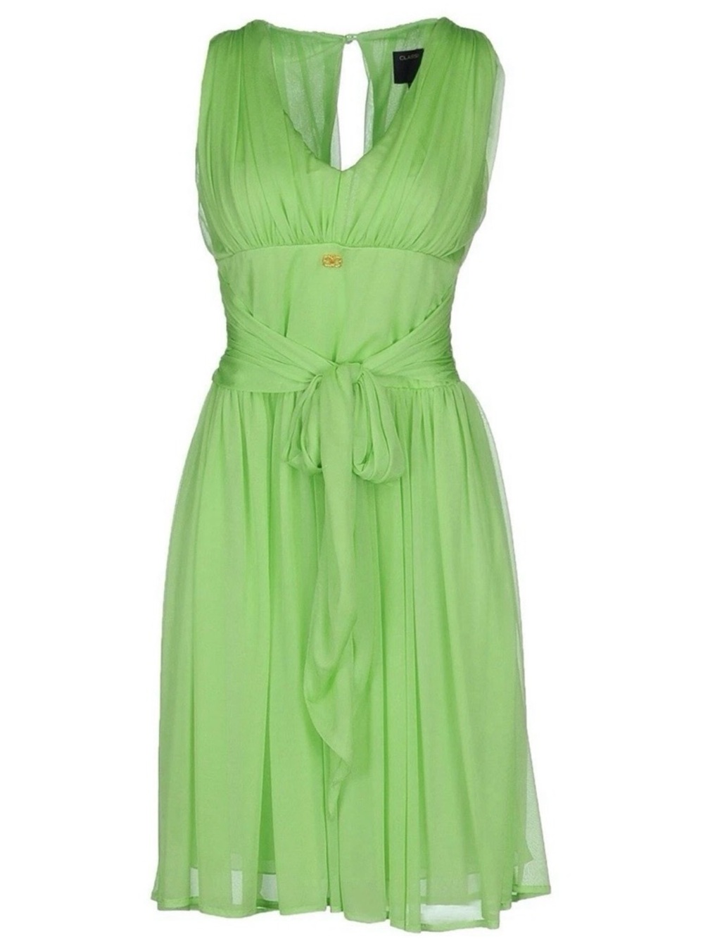 Roberto Cavalli Class Green Fit & Flare Dress Size 44 (US 8) - MSRP $545